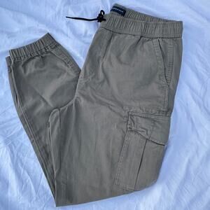 Aeropostale Drawstring Cargo Jogger Pants Large Olive Green